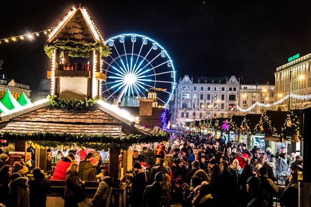 Fun things to do in Edinburgh include visiting the Christmas Market