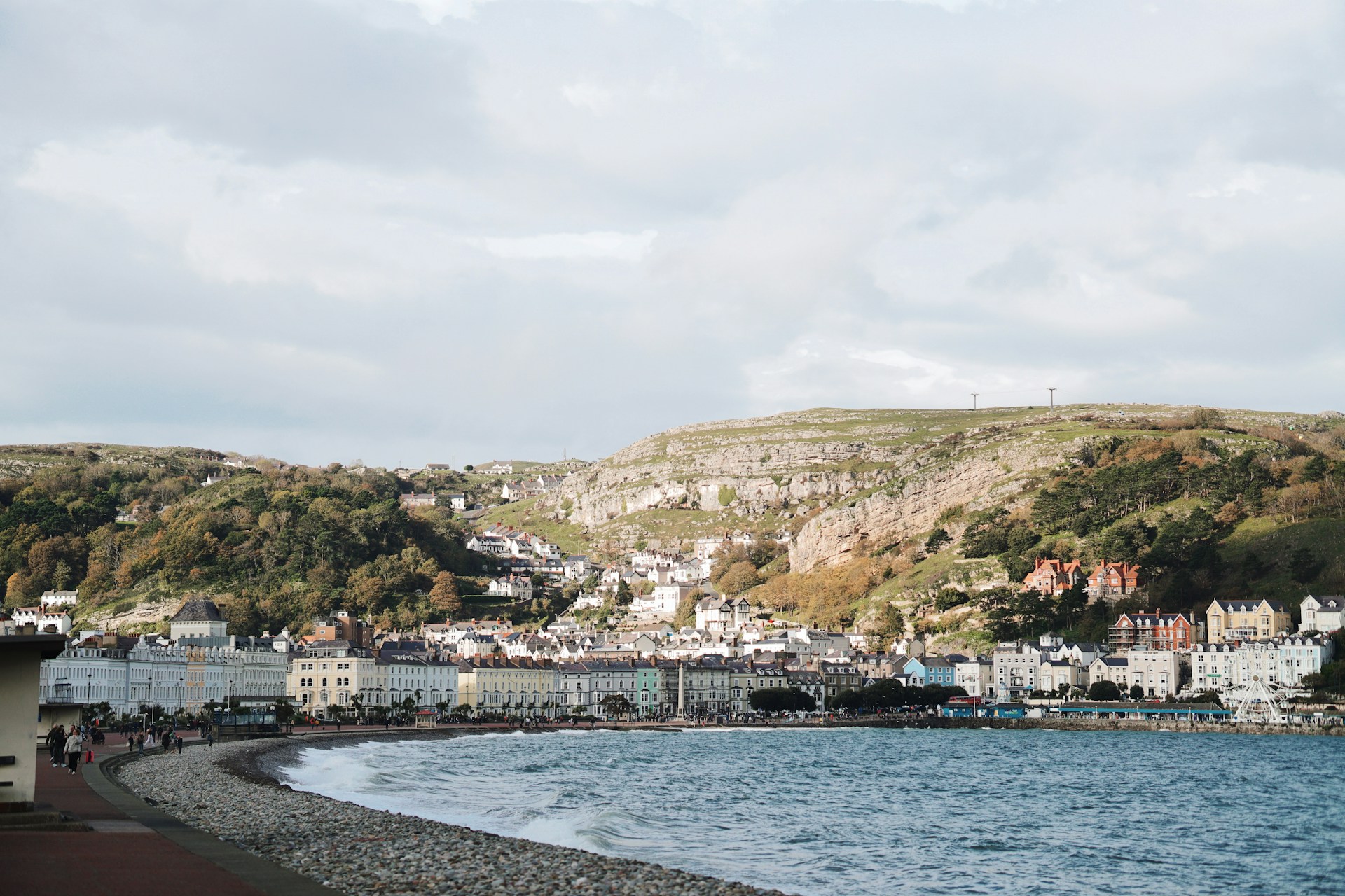 View of the beach at Llandudno in Wales